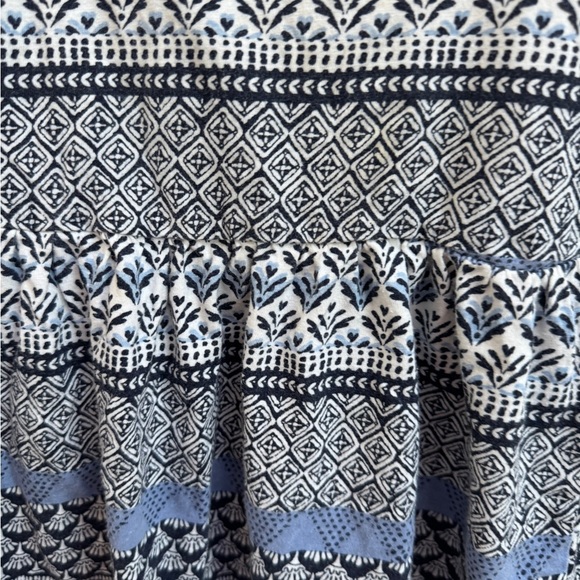 H&M 2-4Y Girls Patterned Blue and White Tank Top Summer Dress - Picture 3 of 4